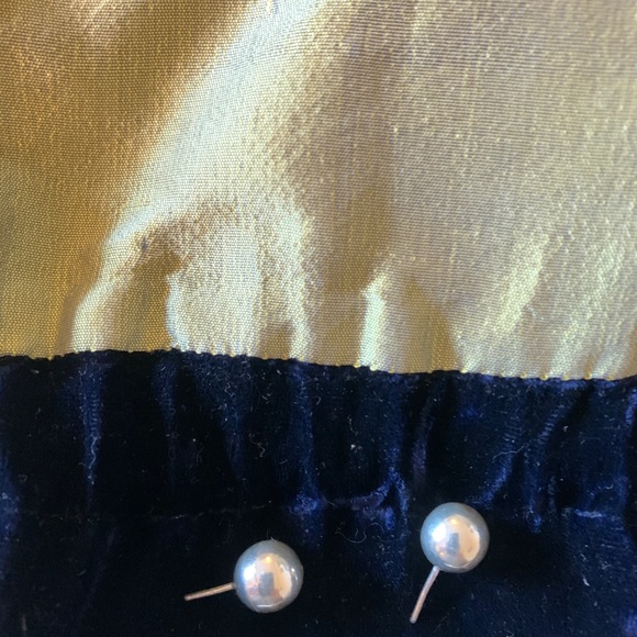 Sterling Silver Hollow Post Earrings, 11 mm Balls - Picture 2 of 3